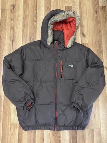 Puffer jacket mens large brown - puffer,