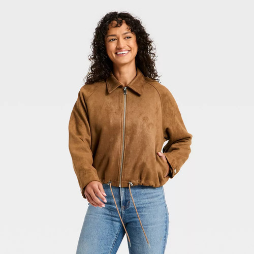 Women suede bubble bomber - women's,